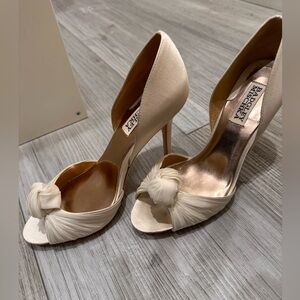 badgley mischka white heels!! Could be a wedding shoes